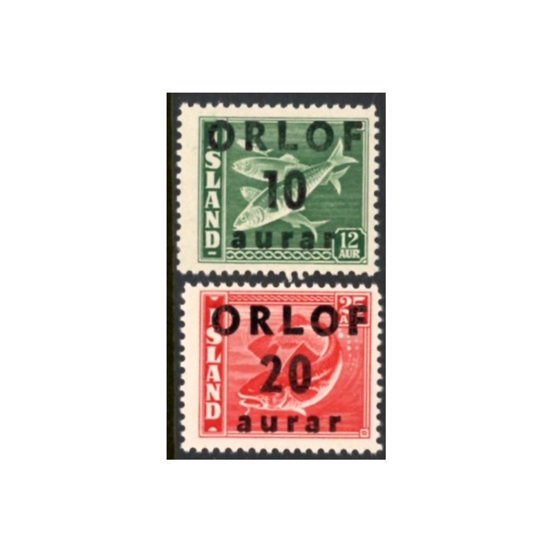 Island. ORLOF 10 og 20 Aur *