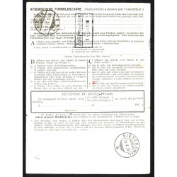 1928. International adressekort med 1 kr og 60 øre Chr. X m.m. til Schweiz