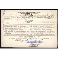 1923. International adressekort med 1 kr og 60 øre Chr. X m.m. til Schweiz
