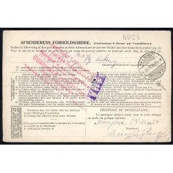 1924. International adressekort med 2 stk 15 øre, samt 1 kr Chr. X til Sverige