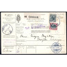 1921. International adressekort med 2 kr, og 50 Øre, Chr. X til Sverige