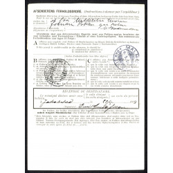 1921. International adressekort med 2 kr,(defekt) og 60 Øre, Chr. X m.m. til Finland
