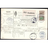 1921. International adressekort med 2 kr,(defekt) og 60 Øre, Chr. X m.m. til Finland