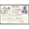 1923. International adressekort med 1 kr og 2x 15 Øre, Chr. X til Sverige