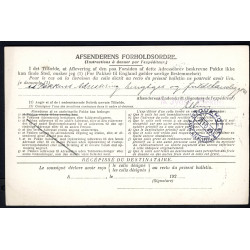 1923. International adressekort med 1 kr og 2x 15 Øre, Chr. X til Sverige