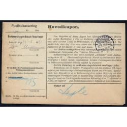 1923. International adressekort "Ilpakke" med 1 og 2 kr, samt 40 Øre, Chr. X til Sverige
