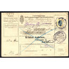 1923. International adressekort "Ilpakke" med 1 og 2 kr, samt 40 Øre, Chr. X til Sverige