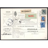 1923. International adressekort med 1 kr og 2x 15 Øre, Chr. X til Sverige