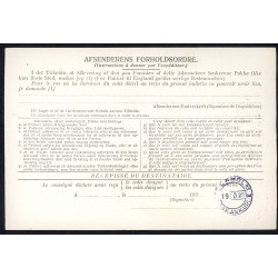 1923. International adressekort med 1 kr og 2x 15 Øre, Chr. X til Sverige