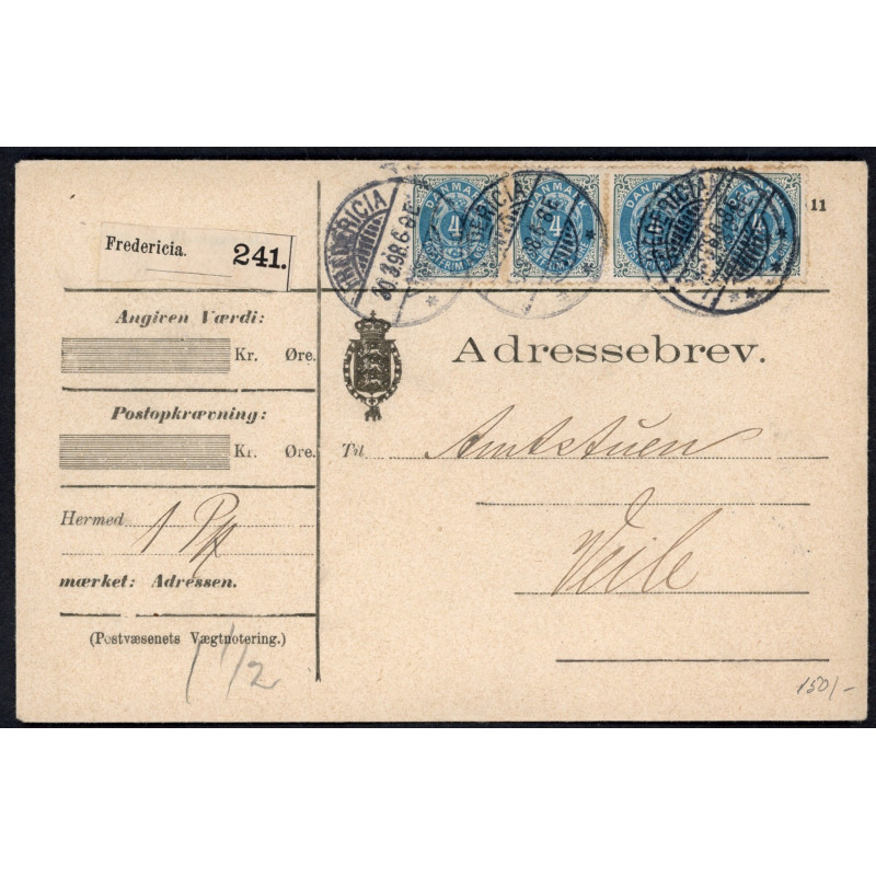 1923. International adressekort med 1 kr og 2x 15 Øre, Chr. X til Sverige