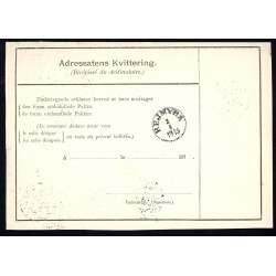 1923. International adressekort med 1 kr og 2x 15 Øre, Chr. X til Sverige
