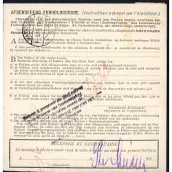 1930. International adressekort med 2x 2 kr og 50 Øre, Chr. X til Belgien