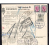 1930. International adressekort med 2x 2 kr og 50 Øre, Chr. X til Belgien