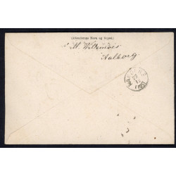 1898. Adressebrev med parstykke 8 Øre fra AAlborg til Randers