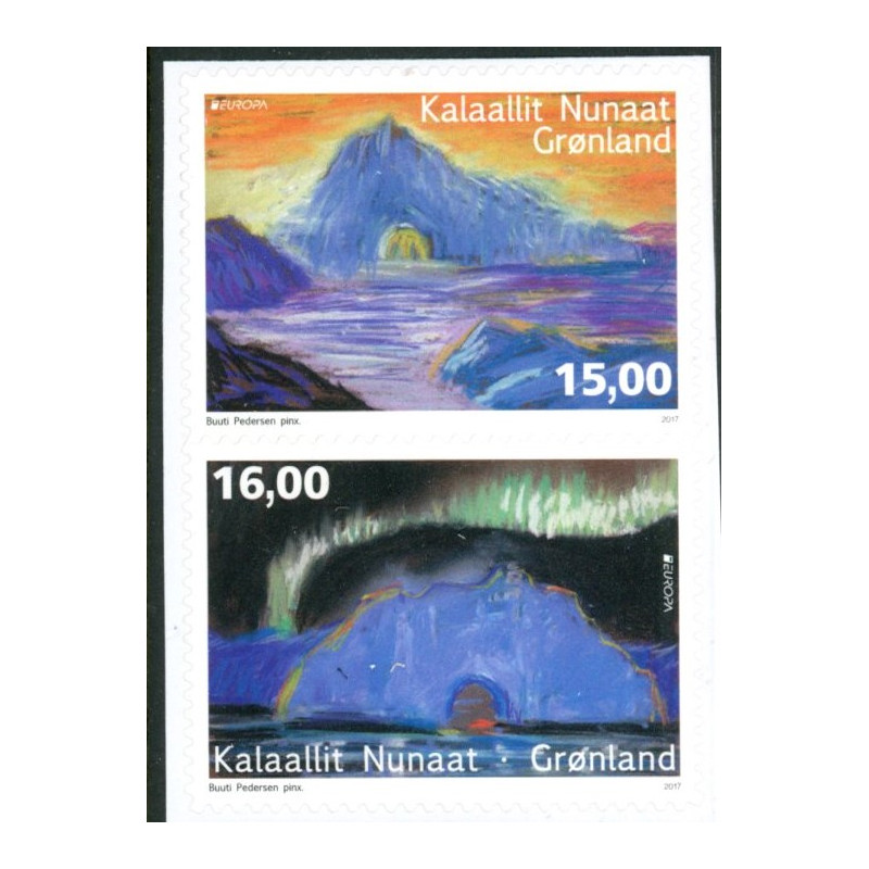 2017. 15-16.00 kr. Europamærker/CEPT. fra Hæfter.AFA nr. 763-64E ** postfrisk  stemplet FDC