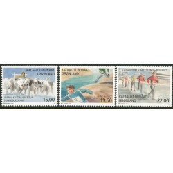 2017. 16-22,00 kr. Sport i Grønland II. AFA nr. 751-53 ** postfrisk  stemplet FDC