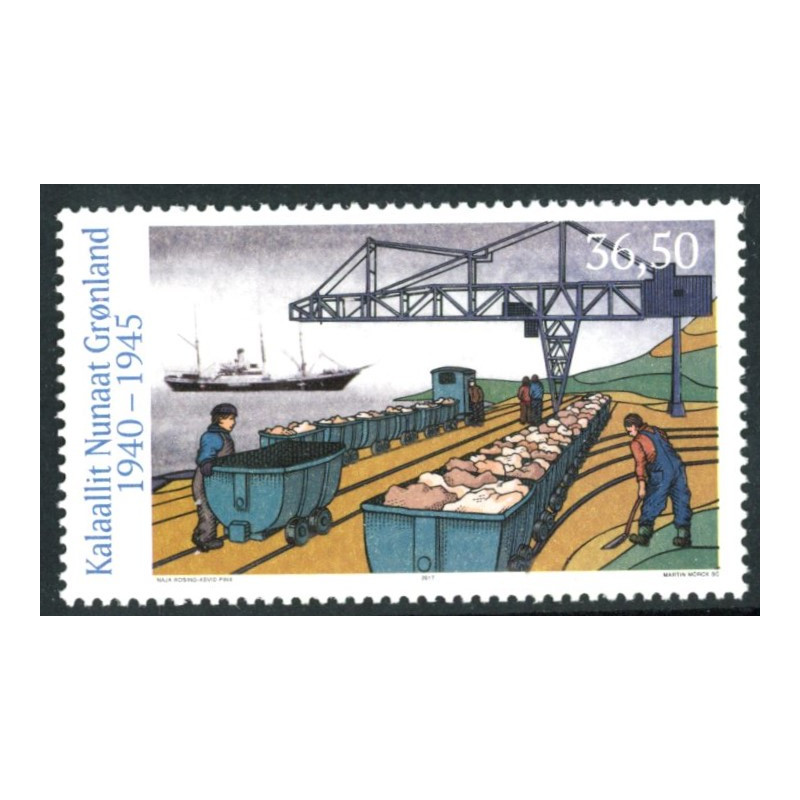 2017. 36,50 kr. Anden Verdenskrig II. AFA nr. 747 ** postfrisk  stemplet FDC