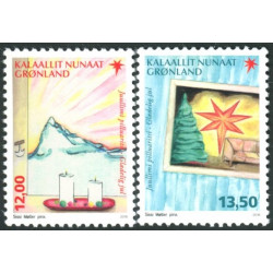 2016. 12-13,50 kr. Julefrimærker. AFA nr. 745-46 ** postfrisk  stemplet FDC