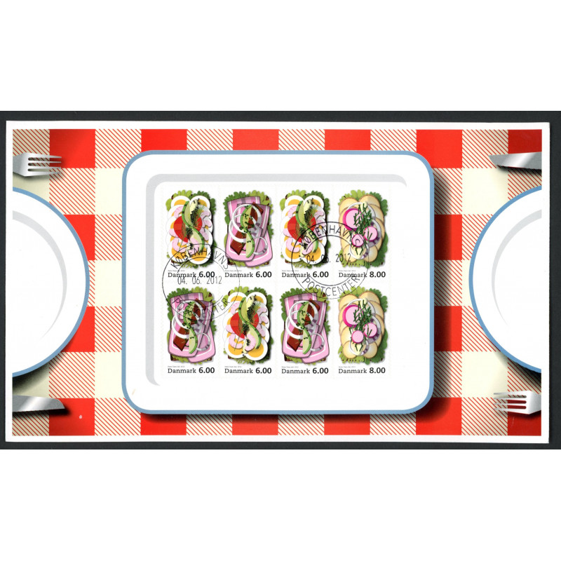 2012. Temaark. Smørrebrød . AFA nr. T14 postfrisk stempelt