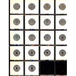 25 Øre  Fred. IX. 1948-1972, komplet ialt 27 stk.