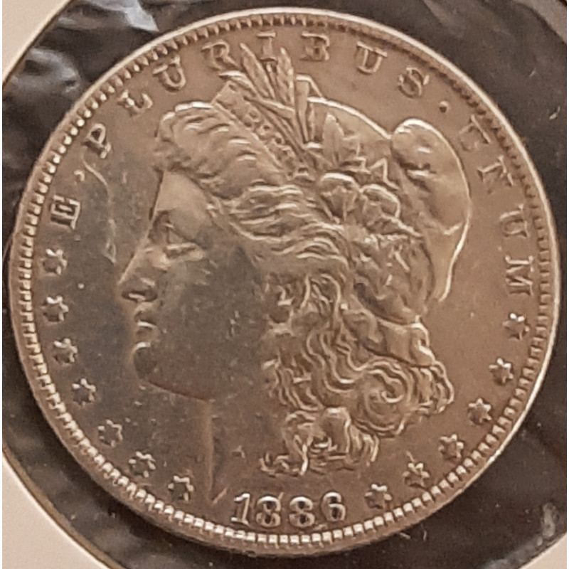 USA. 1886. Morgan Silver dollar Ag.
