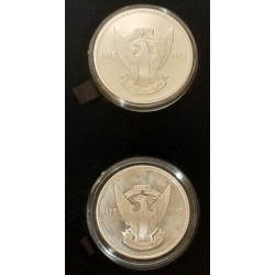 SUDAN, SILVER, 2½ og 5 pound, 1976, PROOF, i tilhørende æske,