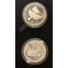 JORDAN, SILVER, 2½ og 5 Dinars, 1977, PROOF, i tilhørende æske,