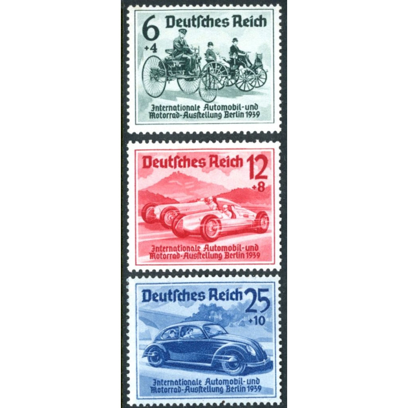 Rige. 1939. Automobiludstilling. AFA nr. 681-83 **    stemplet (o)