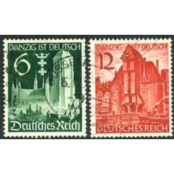 Rige. 1939. Danzig genforening. AFA nr. 709-10 **   stemplet (o)