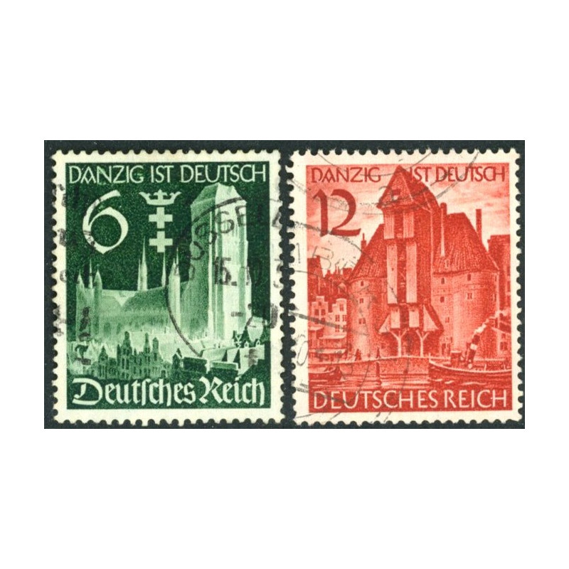 Rige. 1939. Danzig genforening. AFA nr. 709-10 **   stemplet (o)