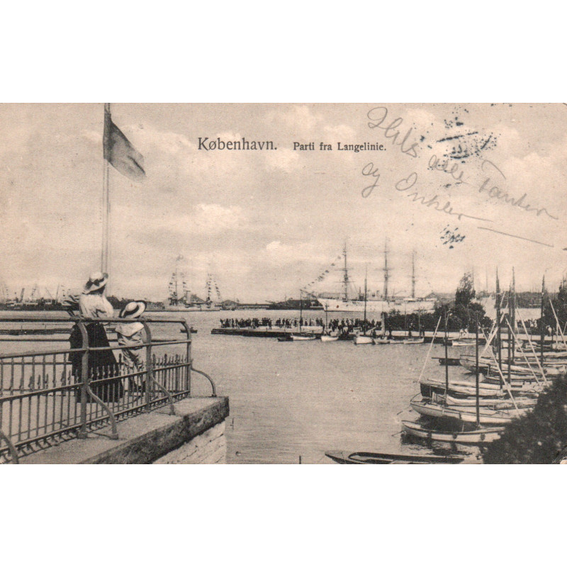 Langelinie, Parti fra. med skibe, brugt (Benzen)