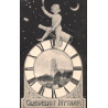 Glædeligt Nytår, med Ur, brugt med julemærke 1906 (WKF)