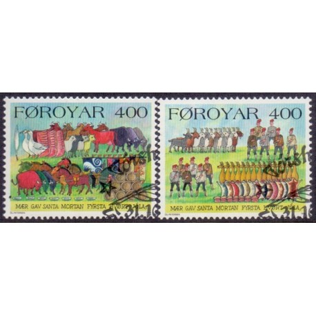 Færøerne 1994. Julefrimærker AFA nr. 262-3 komplet postfrisk