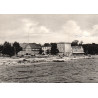 Nyborg. Strand, med 8 små fotos, brugt (Nyborg)