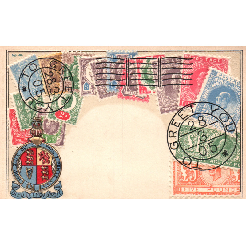 UK. Frimærkepostkort/Stamp postcard, Ottmar Zieher, ubrugt