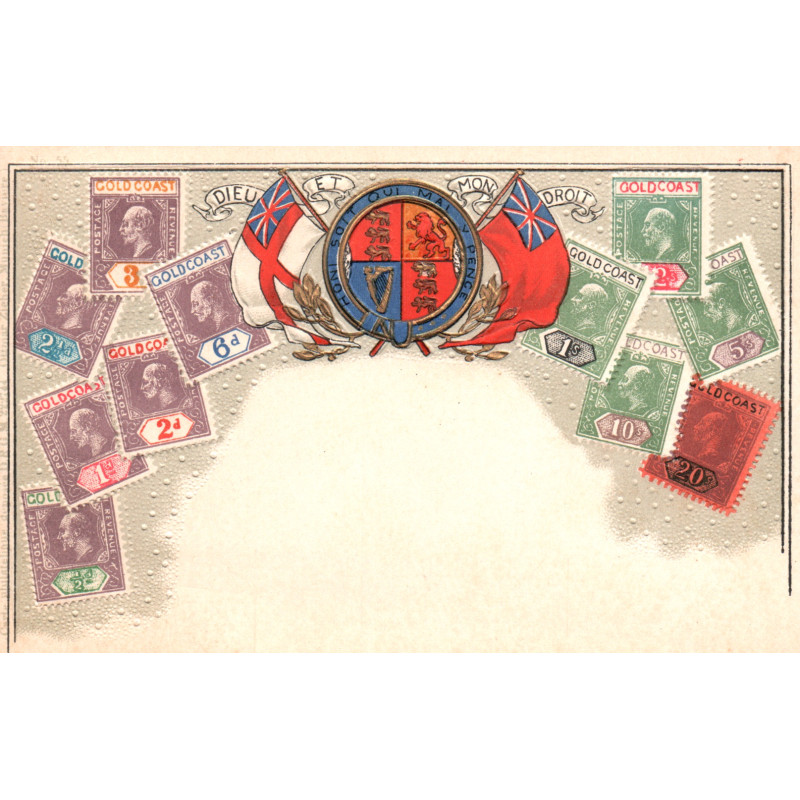 Gold Coast. Frimærkepostkort/Stamp postcard, Ottmar Zieher, ubrugt