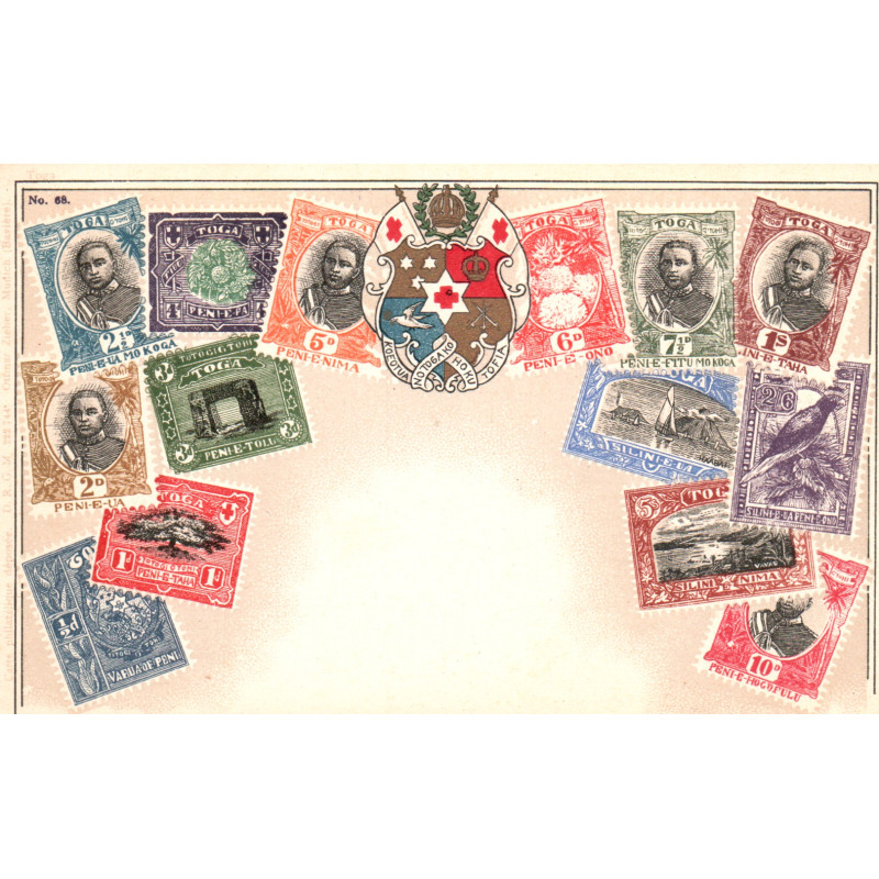 Toga. Frimærkepostkort/Stamp postcard, Ottmar Zieher, ubrugt