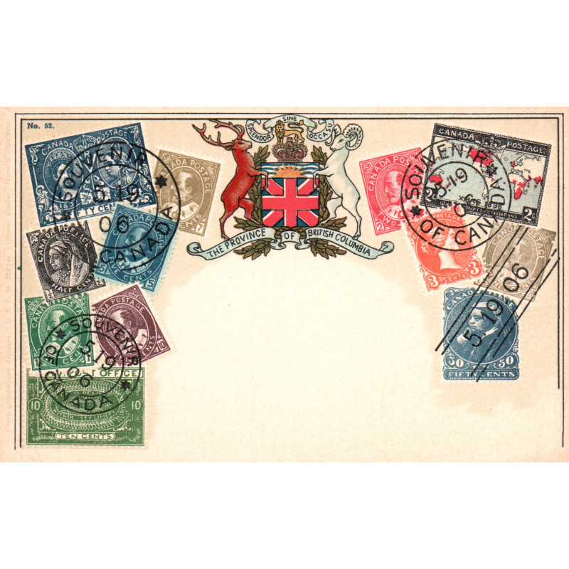 Canada. Frimærkepostkort/Stamp postcard, Ottmar Zieher, ubrugt