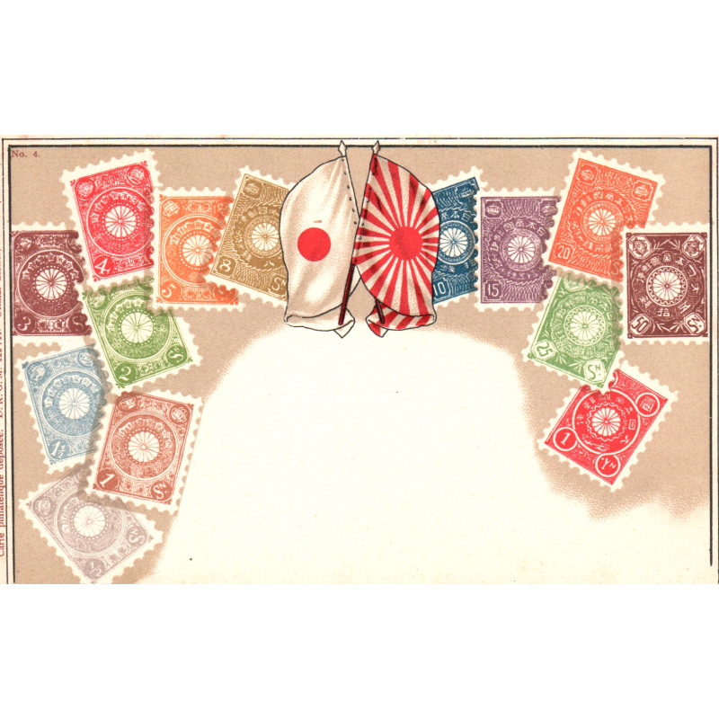 Japan. Frimærkepostkort/Stamp postcard, Ottmar Zieher, ubrugt