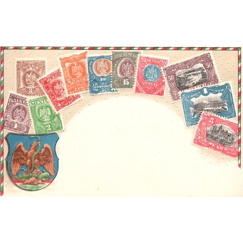 Mexico. Frimærkepostkort/Stamp postcard, Ottmar Zieher, ubrugt