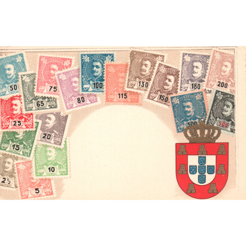 Portugal. Frimærkepostkort/Stamp postcard, Ottmar Zieher, ubrugt