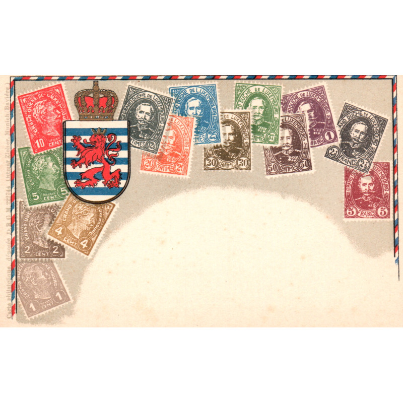 Luxembourg. Frimærkepostkort/Stamp postcard, Ottmar Zieher, ubrugt