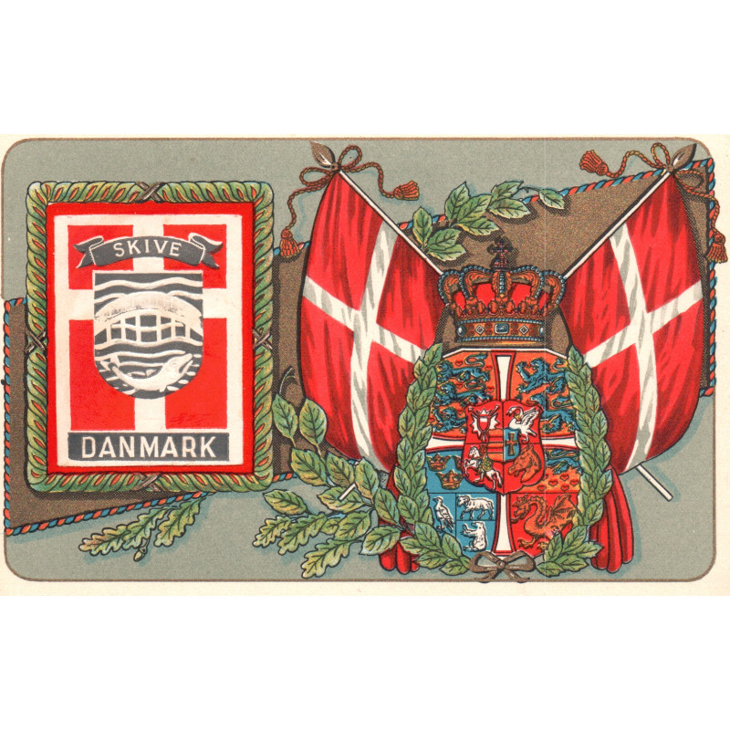Rigsvåben og flag, Skive, ubrugt  (?)