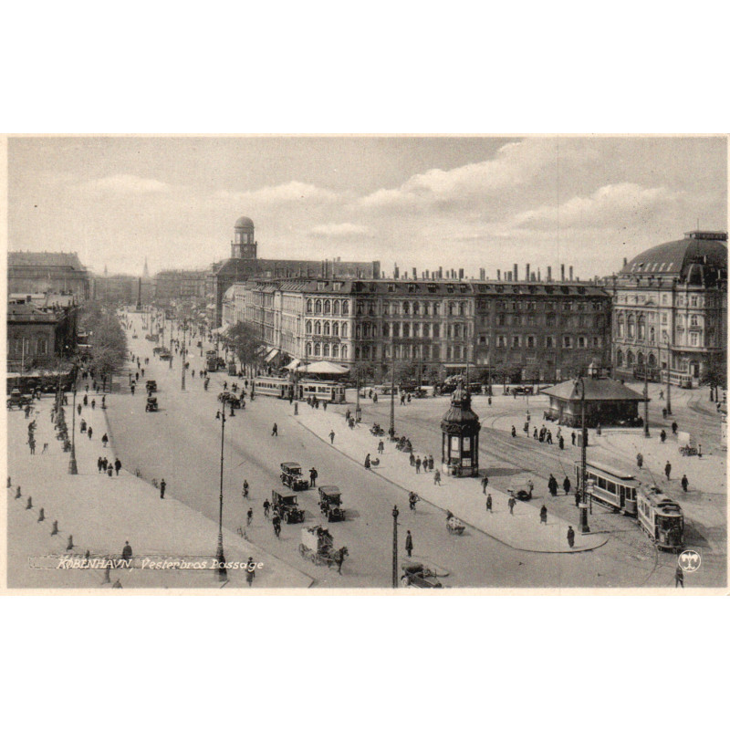 København. Vesterbros Passage, med sporvogne, ubrugt (Vincents)