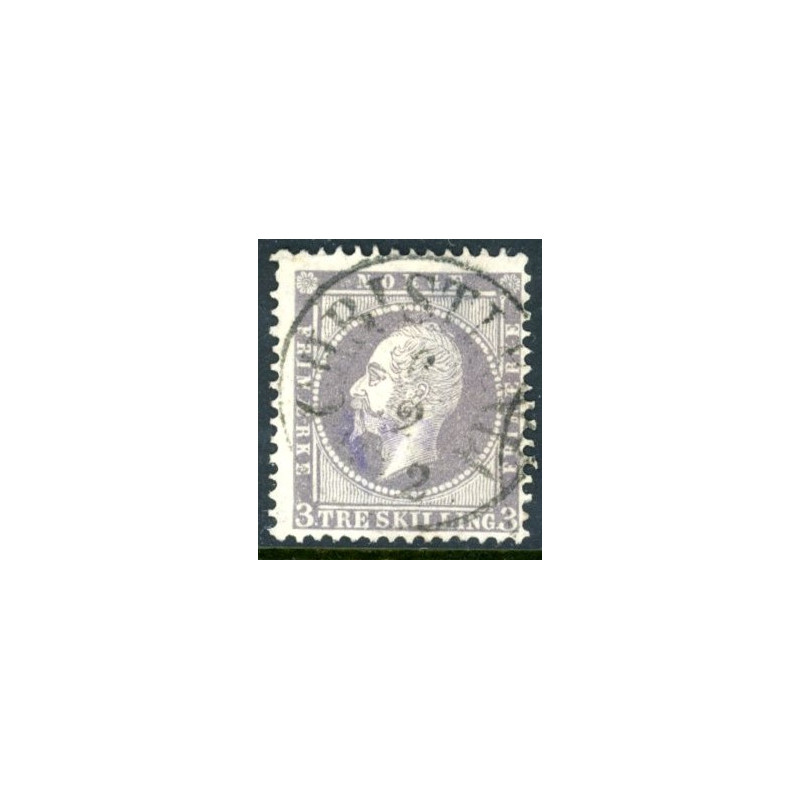 Norge 1856-57. Oskar I 3 skilling, AFA nr. 3 ubrugt postfrisk stemplet