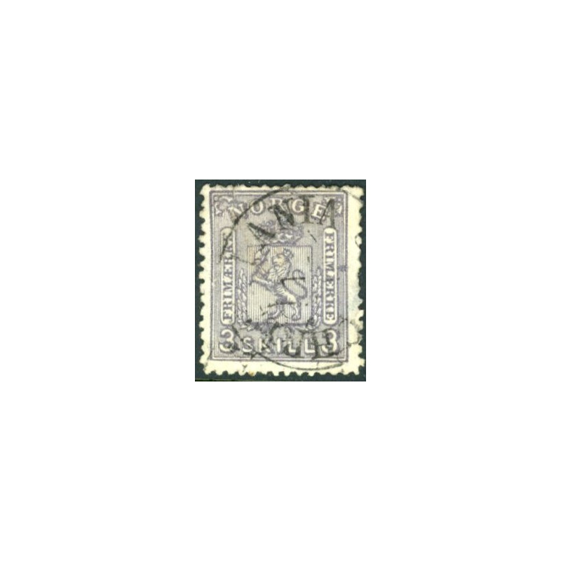 Norge 1867-68. 3 sk. AFA nr. 13 ** Postfrisk ubrugt stemplet