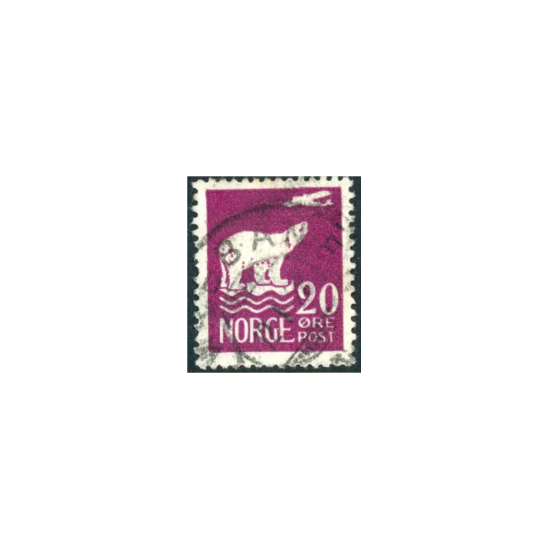 Norge. 1925. Amundsen Polflyvning. 20 Øre. AFA nr. 112 **
