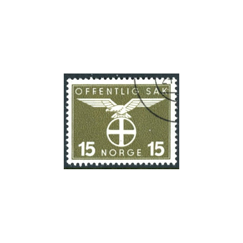 Norge. Tjenste. 1944. 15 Øre. AFA nr. 44 **    / st.