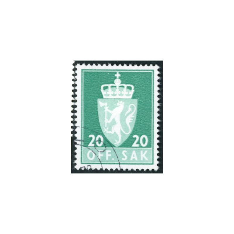 Norge. Tjenste. 1968-75. 20 Øre. AFA nr. 71aF **               / st.