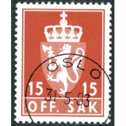 Norge. Tjenste. 1976-82. 15 Øre. AFA nr. 101 **       / st.